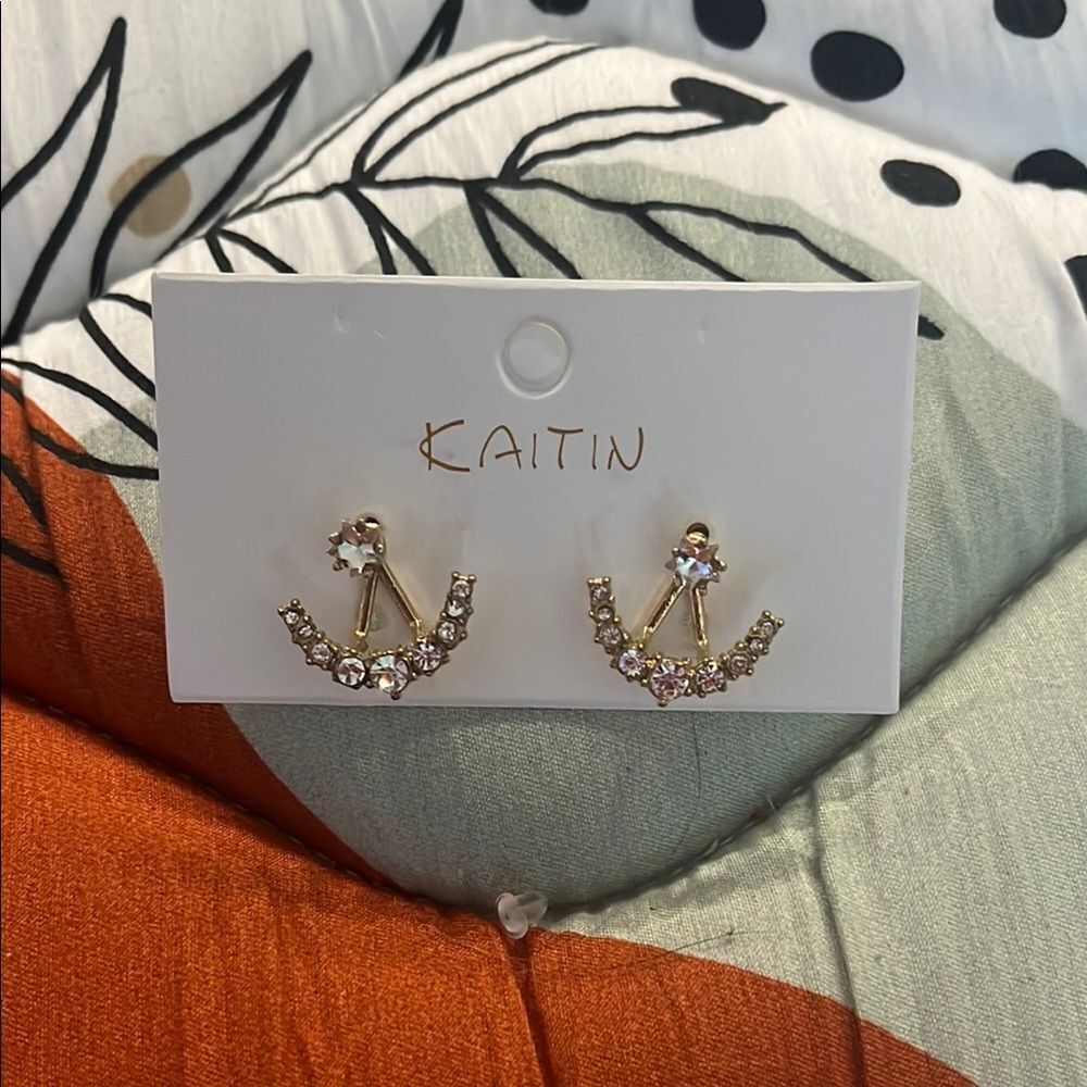 Katin Gold and Crystal Earrings